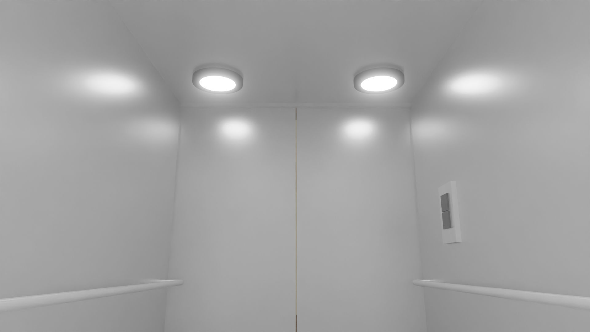 Home 3D elevator with stairs Low-poly 3D model_23