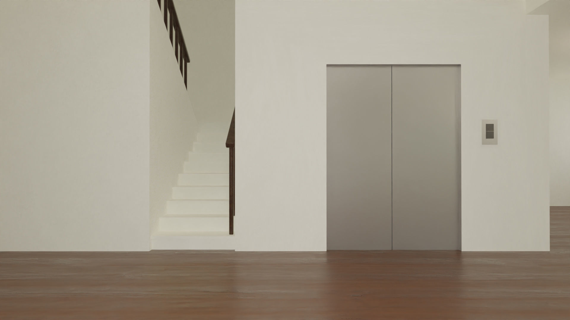 Home 3D elevator with stairs Low-poly 3D model_20