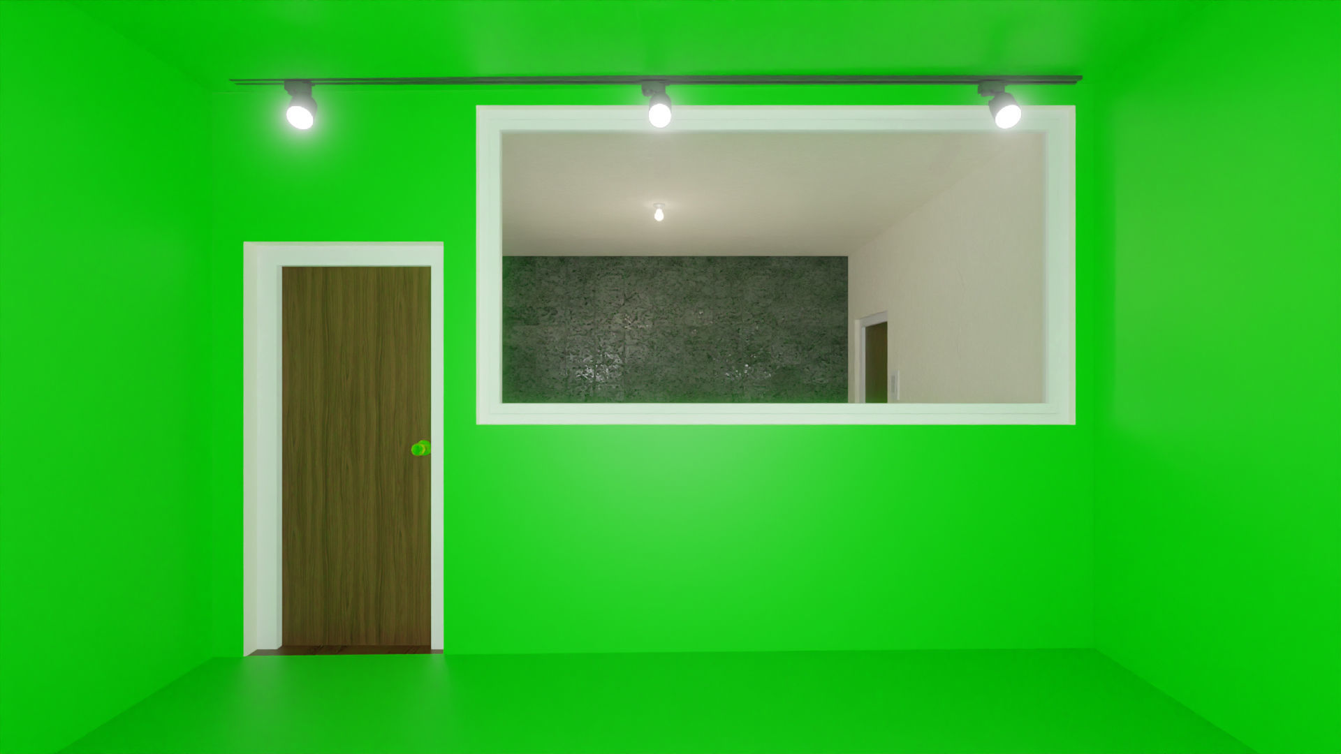 Home 3D elevator with stairs Low-poly 3D model_17