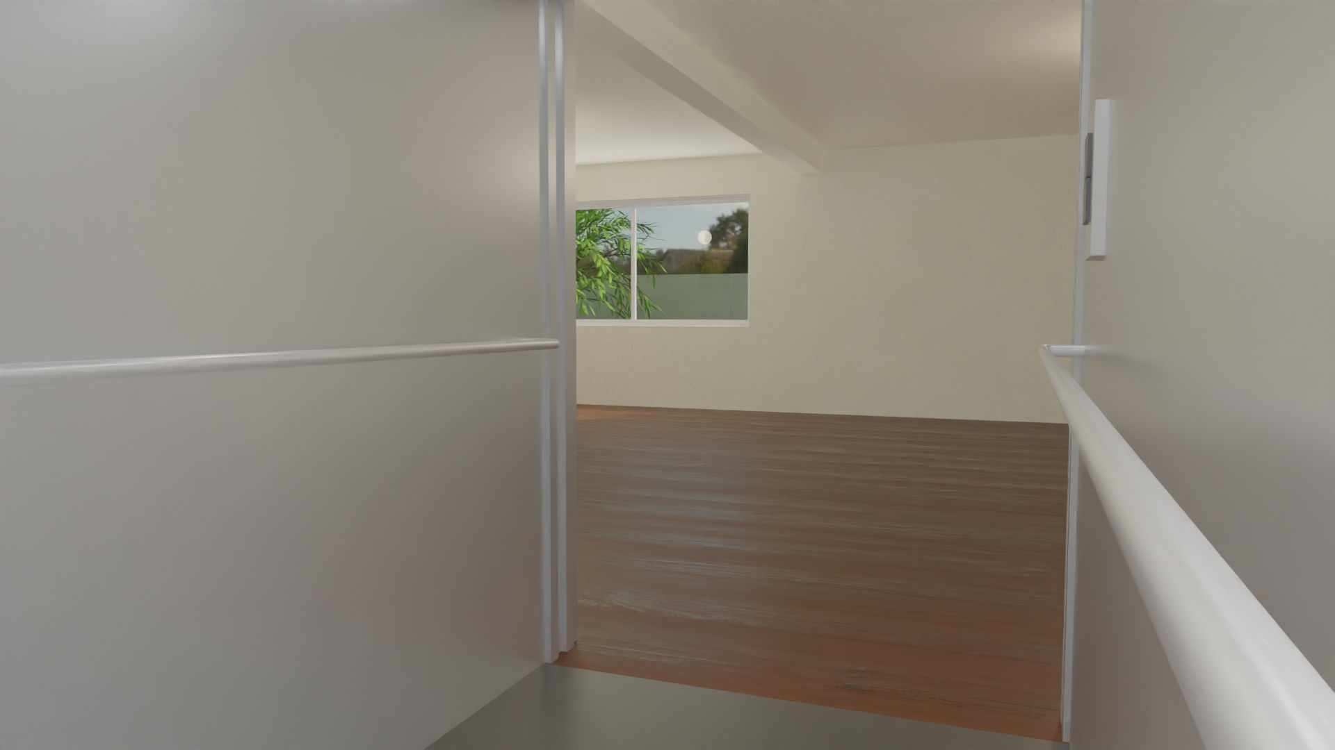 Home 3D elevator with stairs Low-poly 3D model_22