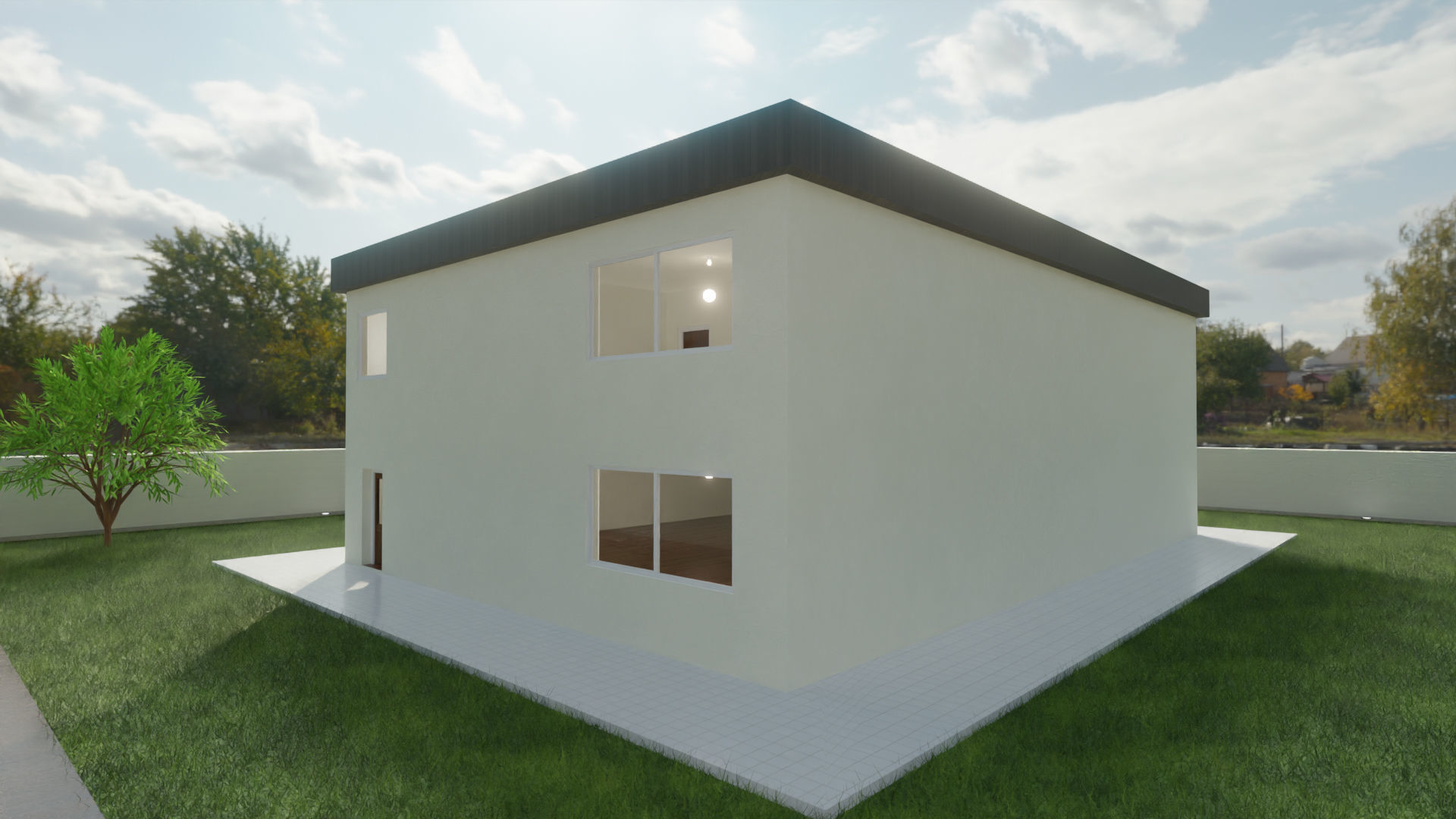 Home 3D elevator with stairs Low-poly 3D model_6