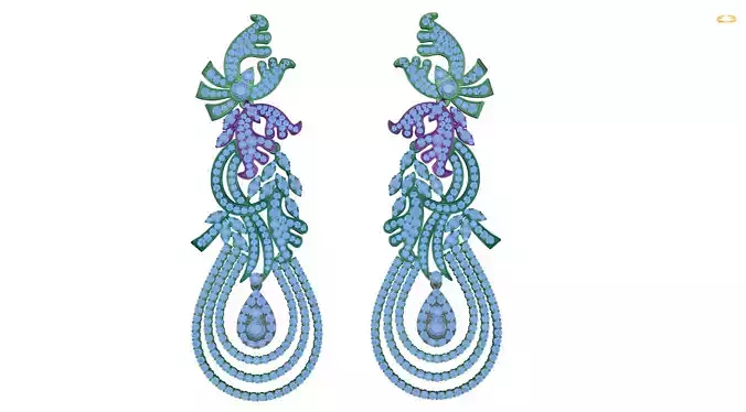 earring peacock earrings with diamonds