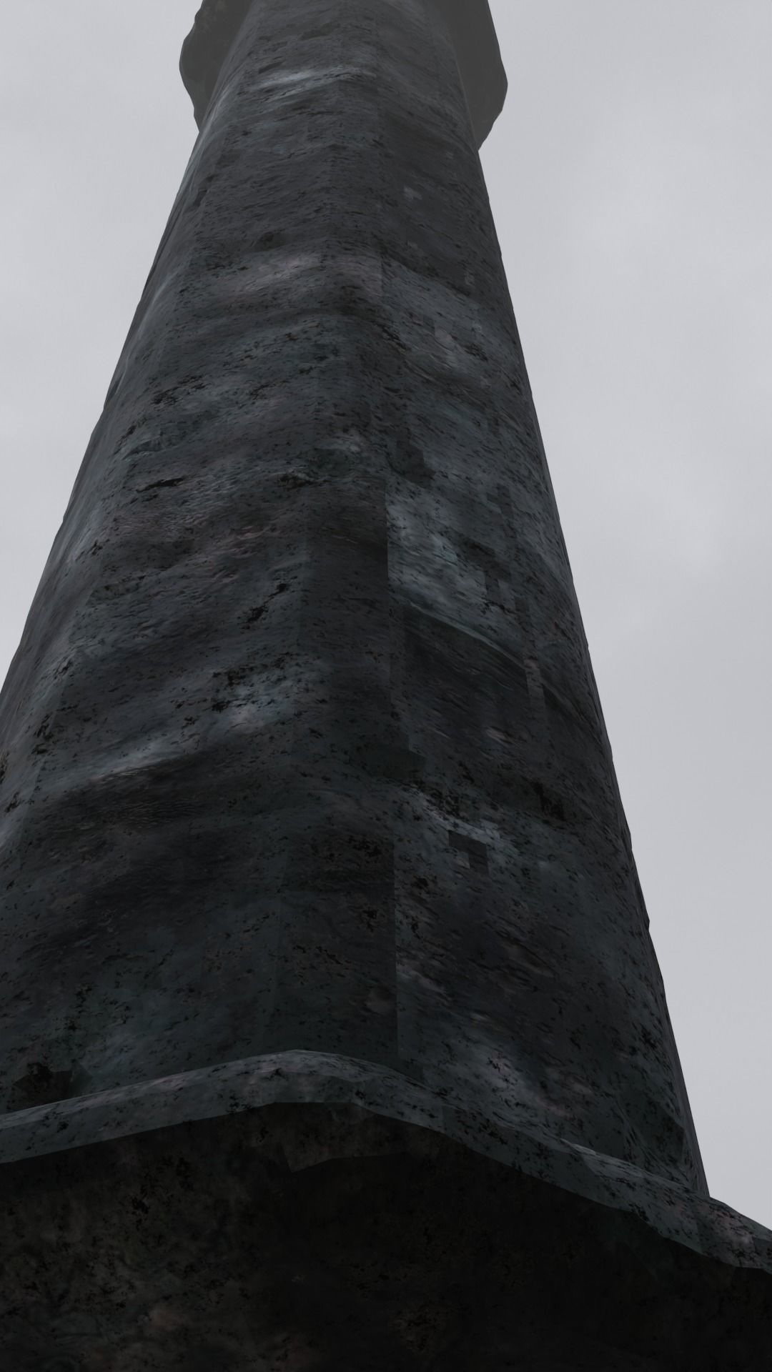 Stone Column grave blender 3D model_4