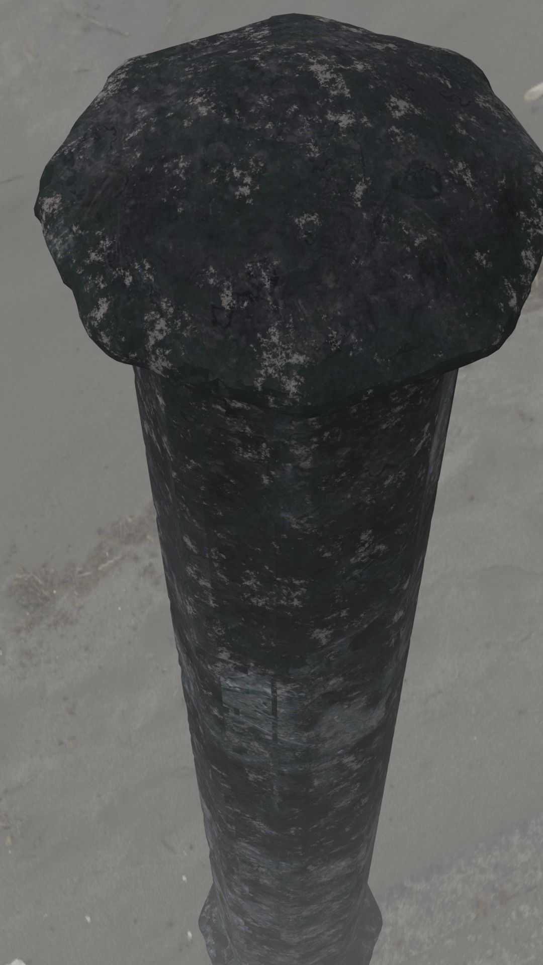 Stone Column grave blender 3D model_2