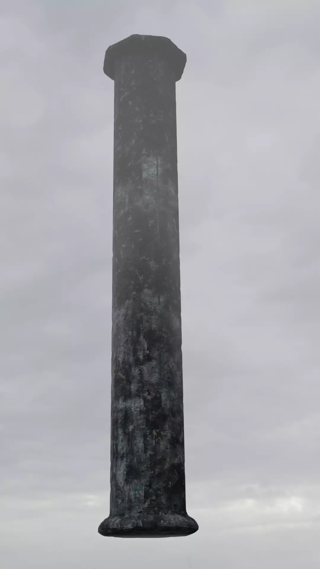 Stone Column grave blender 3D model_0