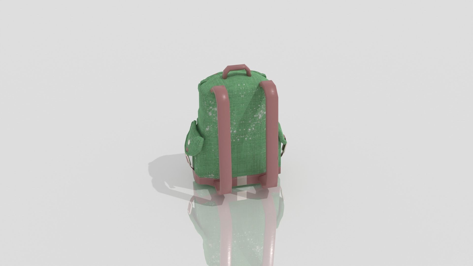 Backpack Low-poly 3D model_3