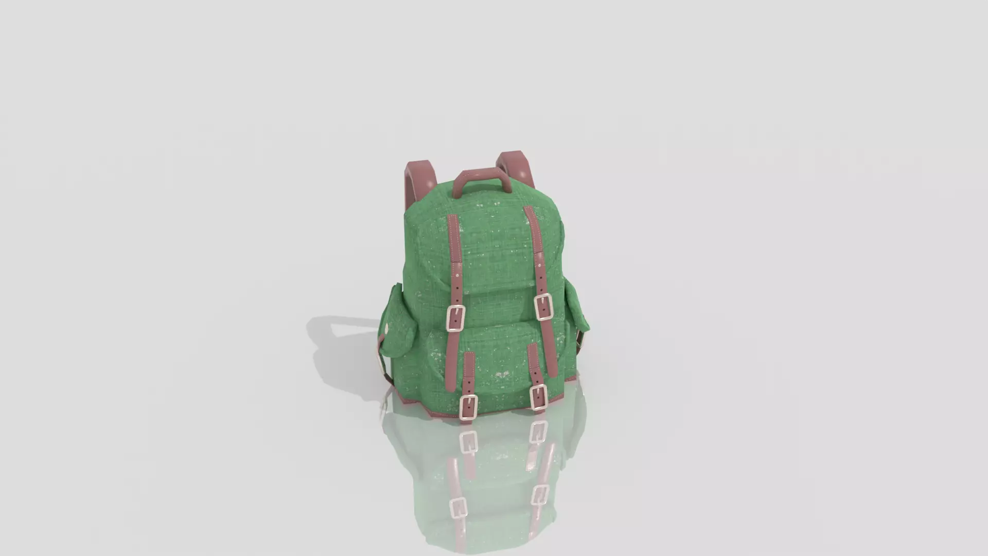 Backpack Low-poly 3D model_0