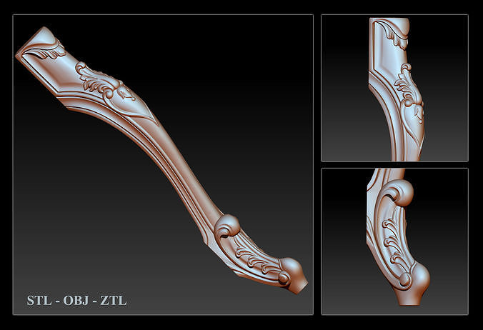 Collection Legs 3d STL Model Relief for CNC 3D print model