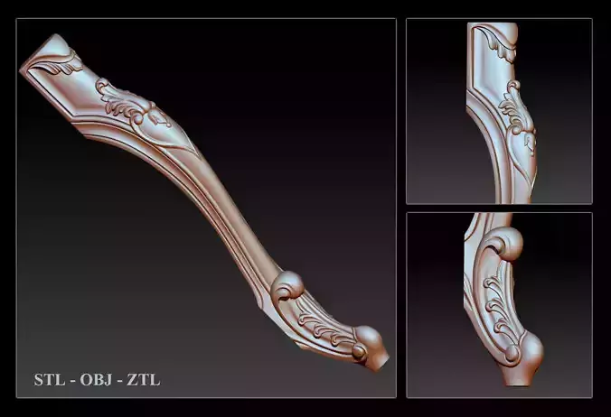 Collection Legs 3d STL Model Relief for CNC