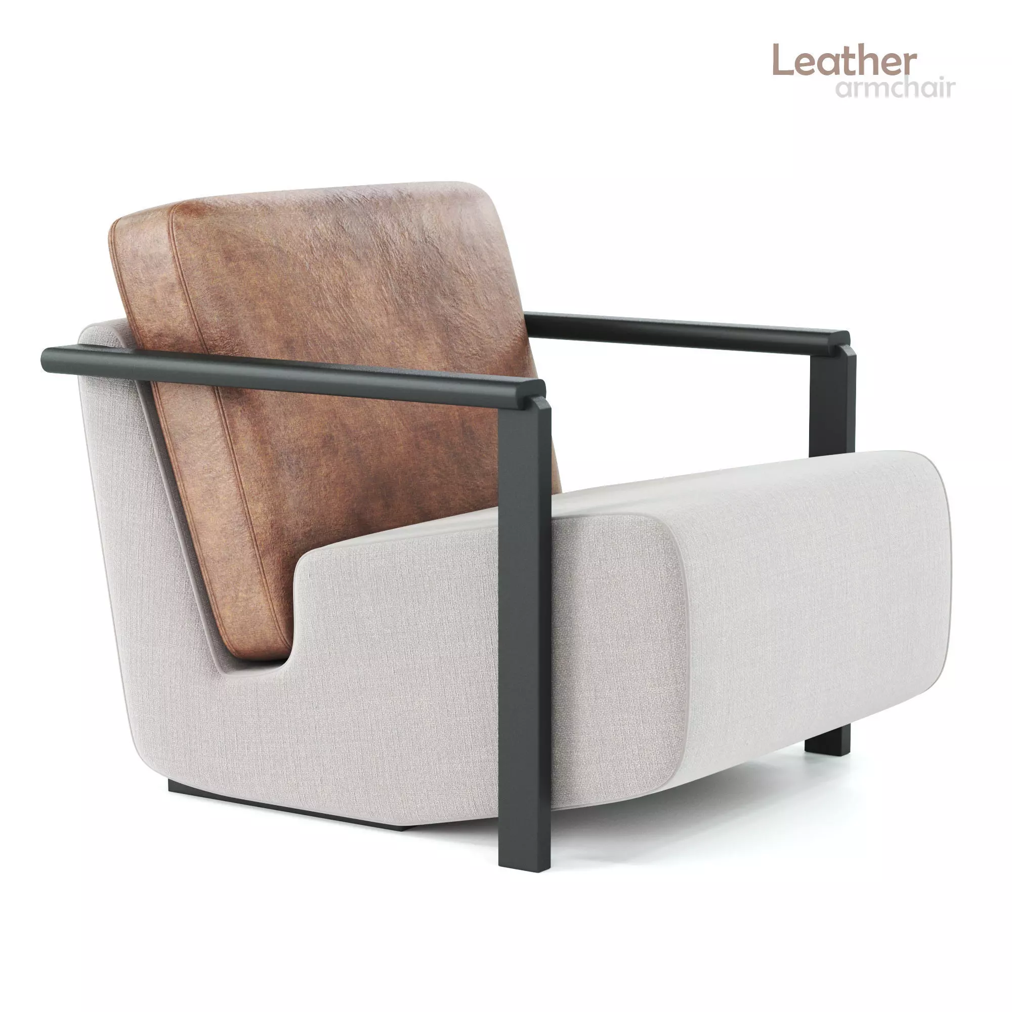Leather armchair 3D model