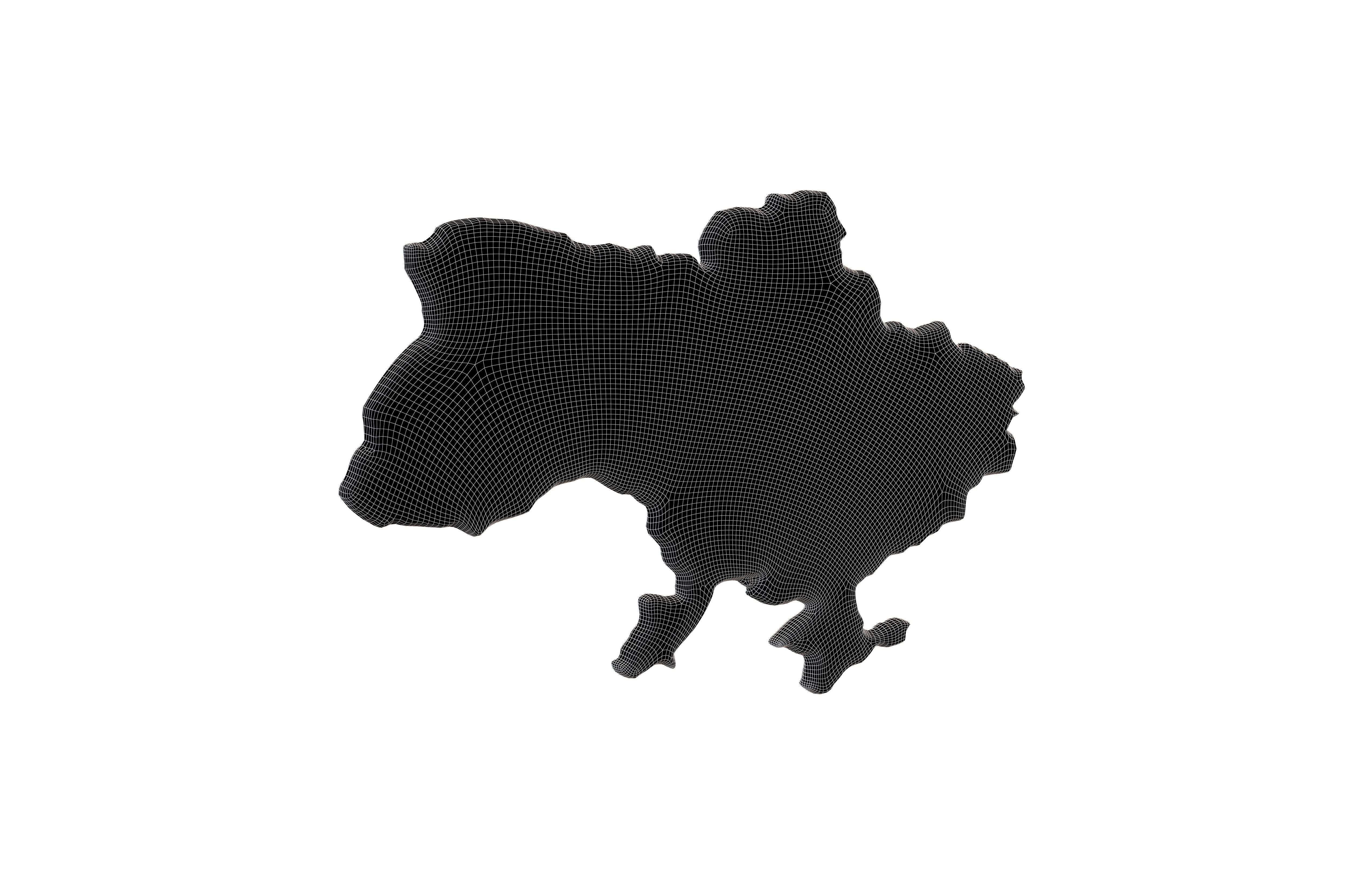 Ukraine Map v1 001 Low-poly 3D model_4