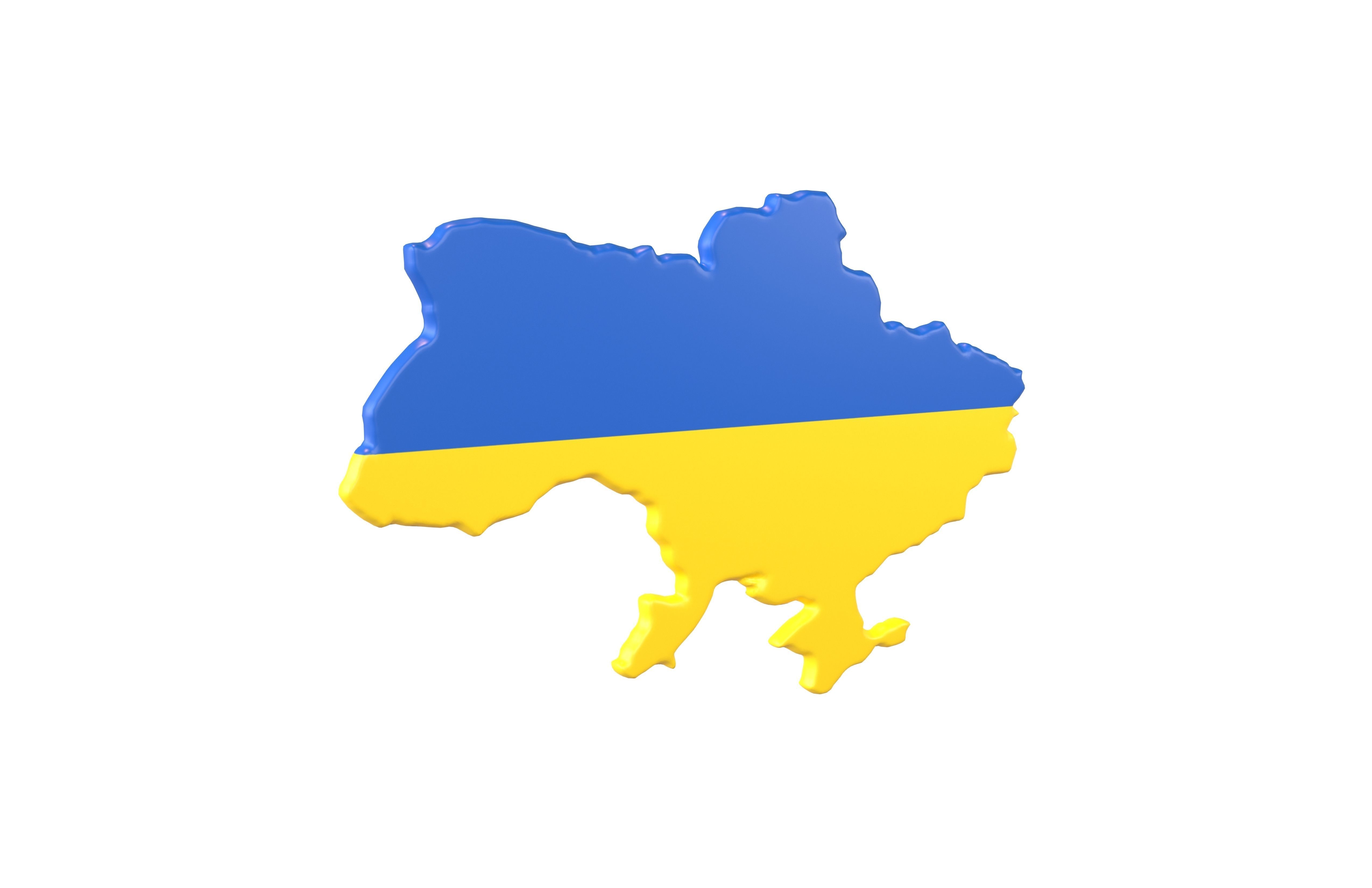 Ukraine Map v1 001 Low-poly 3D model_1