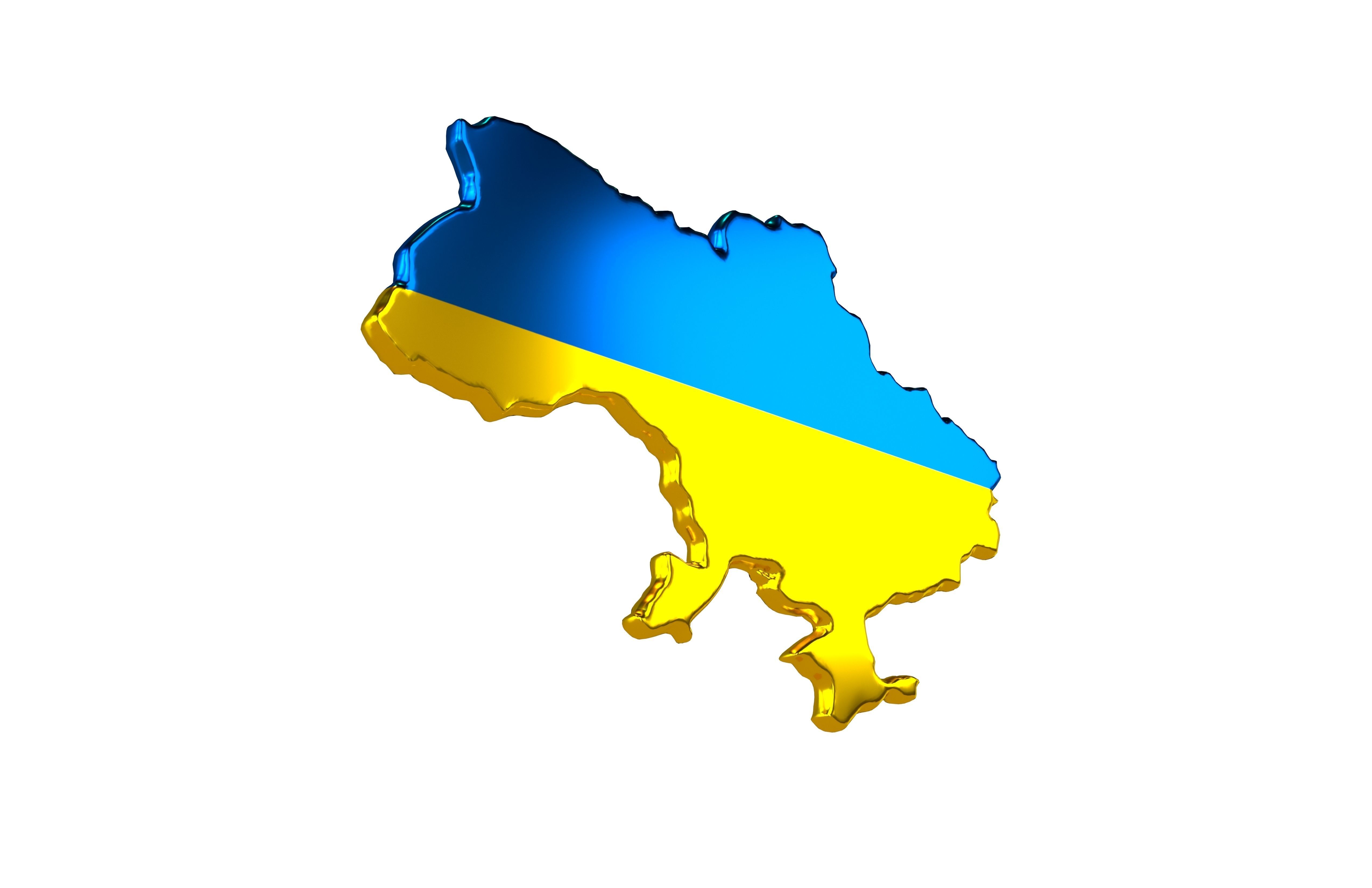 Ukraine Map v1 002 Low-poly 3D model_2