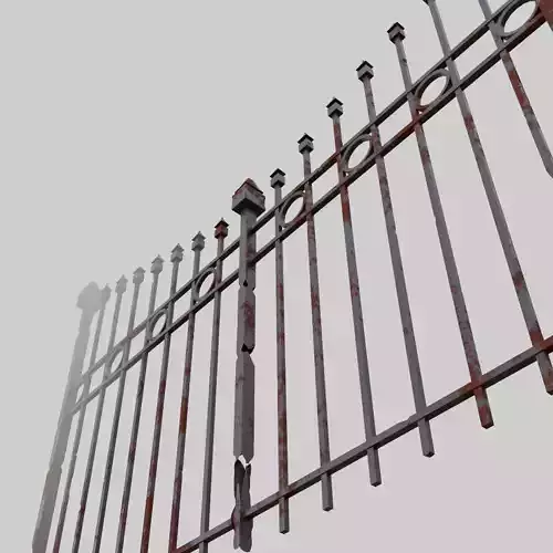 Rusty fance 3D model