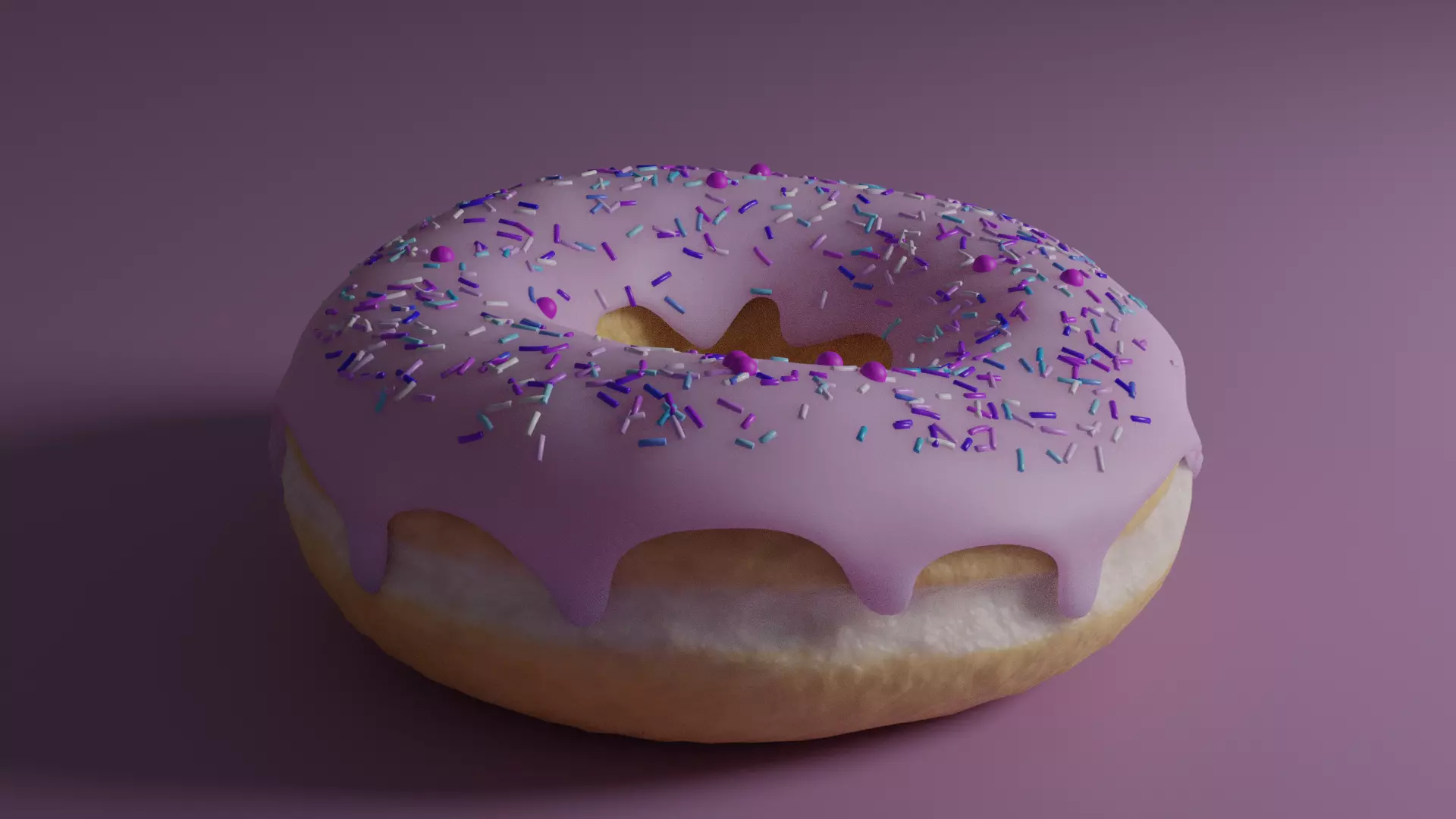 regular donut 3D model_0