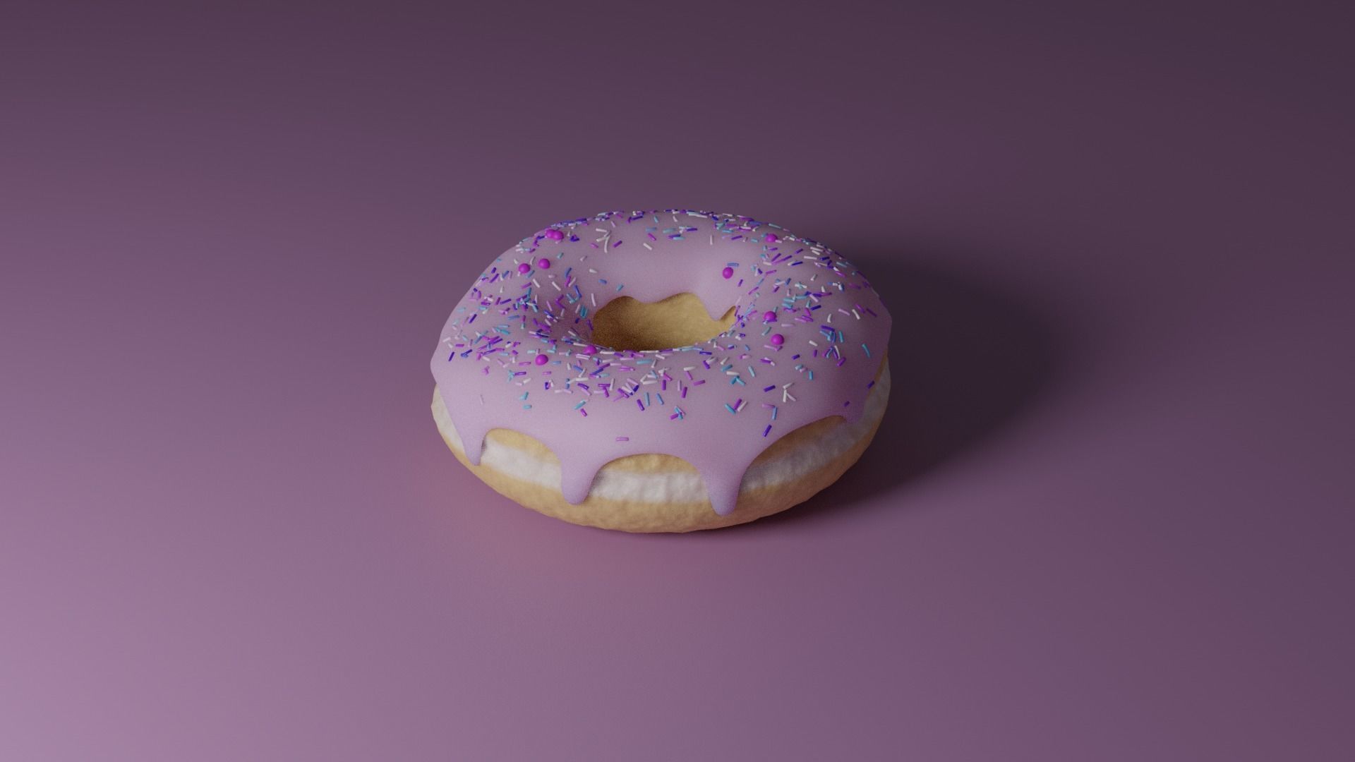 regular donut 3D model_2