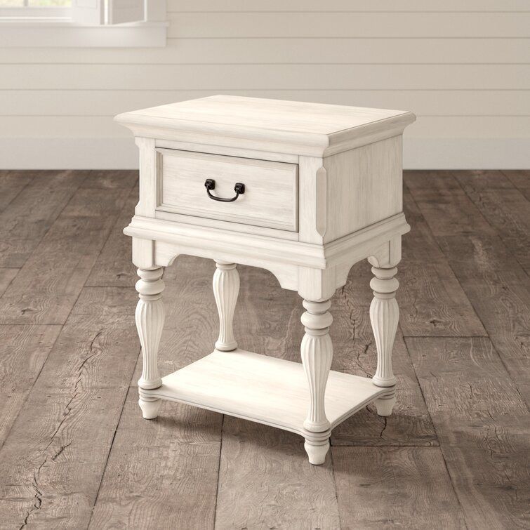 Kelton Drawer Nightstand Antique White 3D model_8