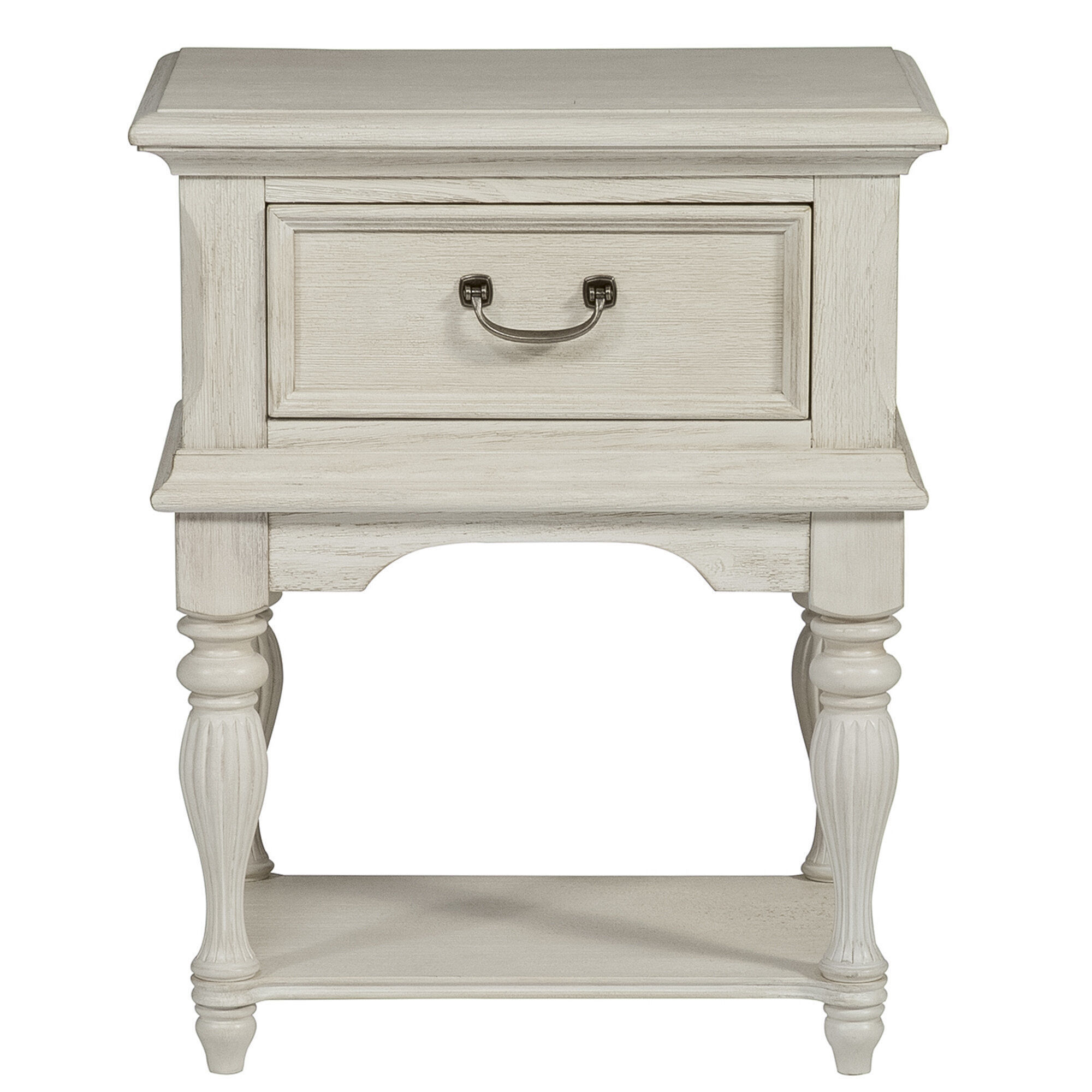 Kelton Drawer Nightstand Antique White 3D model_3