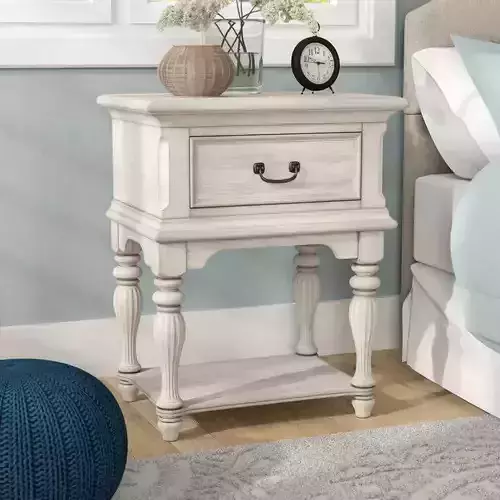 Kelton Drawer Nightstand Antique White 3D model