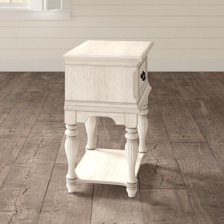 Kelton Drawer Nightstand Antique White 3D model_9