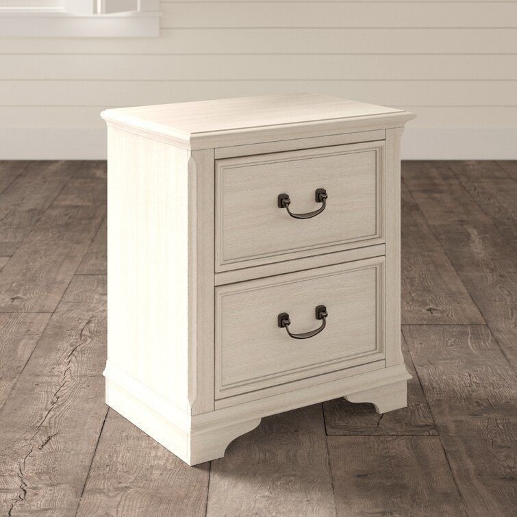 Kelton II Drawer Nightstand Antique White 3D model_10