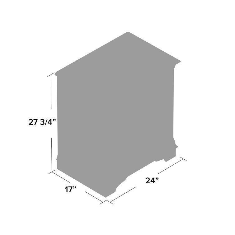 Kelton II Drawer Nightstand Antique White 3D model_5