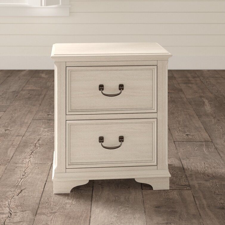 Kelton II Drawer Nightstand Antique White 3D model_8