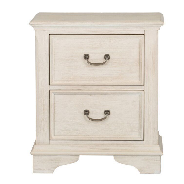 Kelton II Drawer Nightstand Antique White 3D model_2
