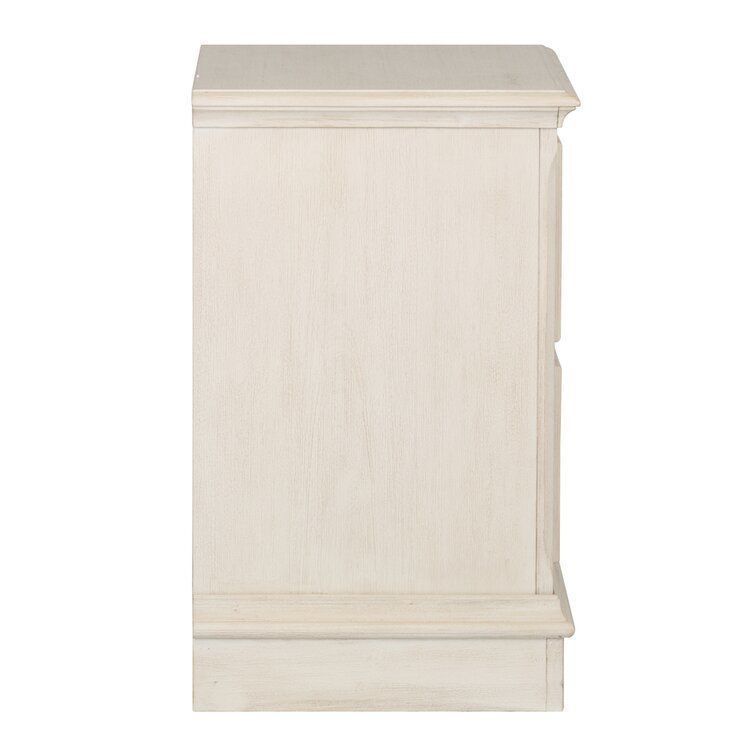 Kelton II Drawer Nightstand Antique White 3D model_3