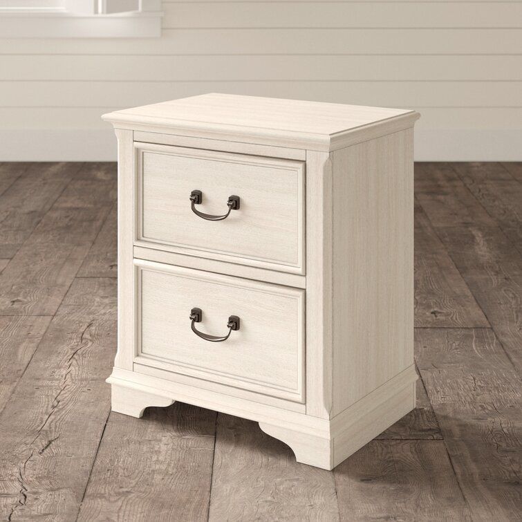 Kelton II Drawer Nightstand Antique White 3D model_9