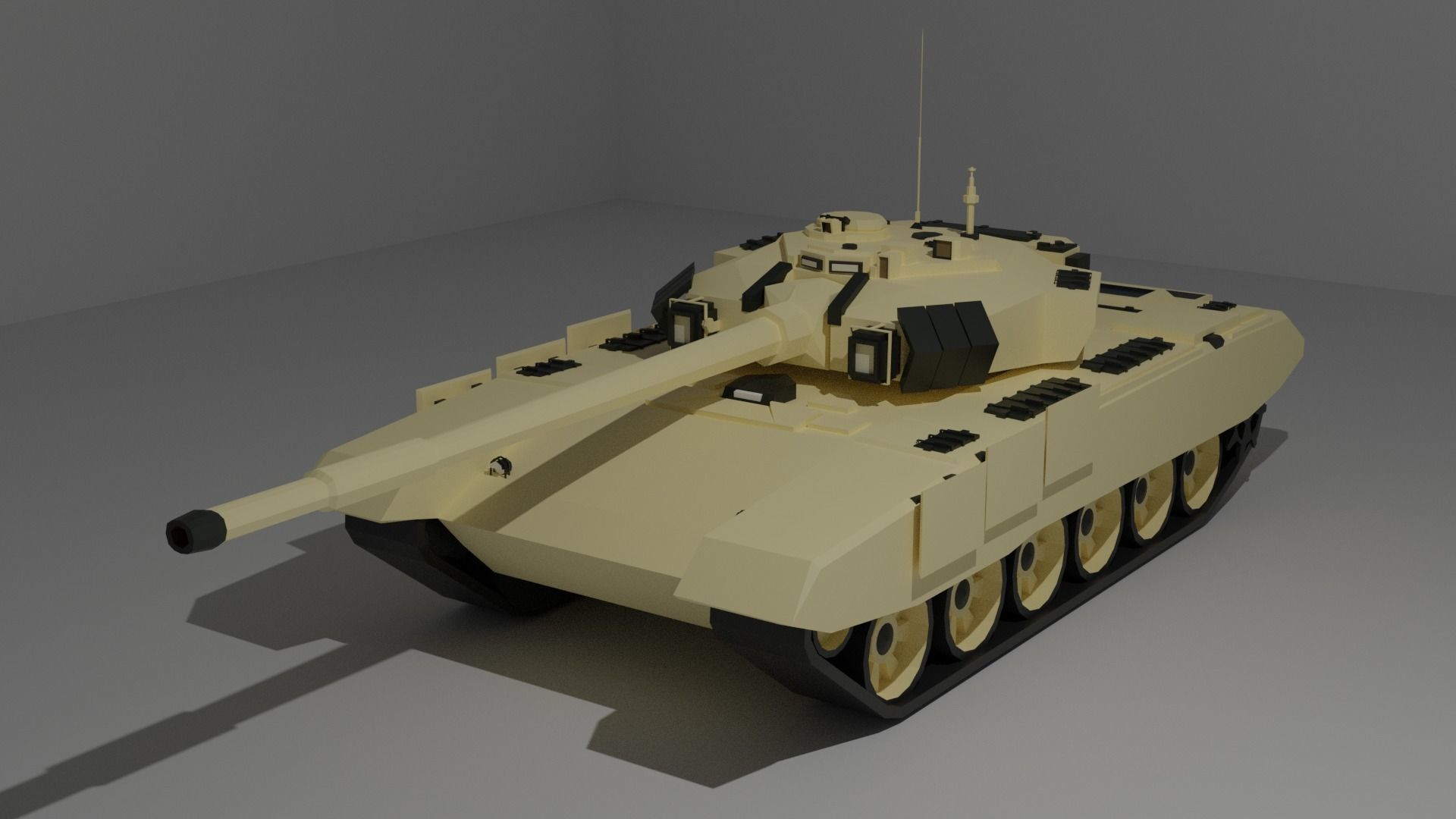 Russian Military Vehicles Tank T90 Low-poly 3D model Low-poly 3D model_6