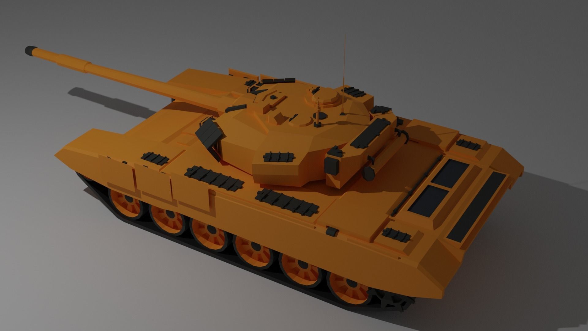 Russian Military Vehicles Tank T90 Low-poly 3D model Low-poly 3D model_1