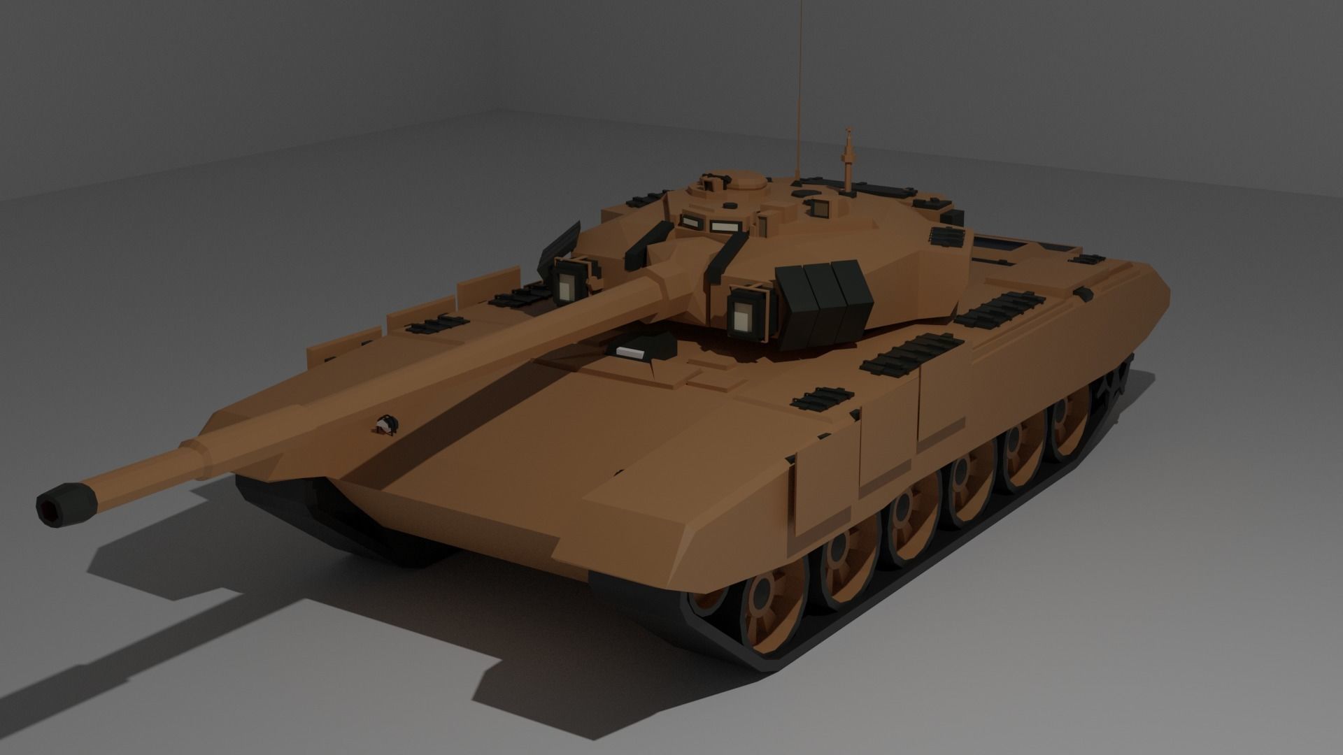 Russian Military Vehicles Tank T90 Low-poly 3D model Low-poly 3D model_5