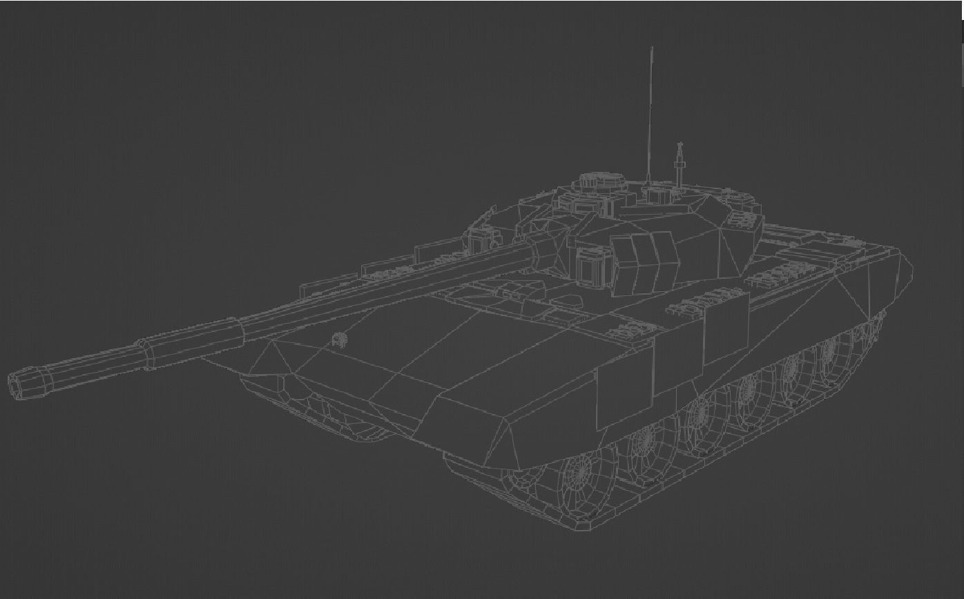 Russian Military Vehicles Tank T90 Low-poly 3D model Low-poly 3D model_7
