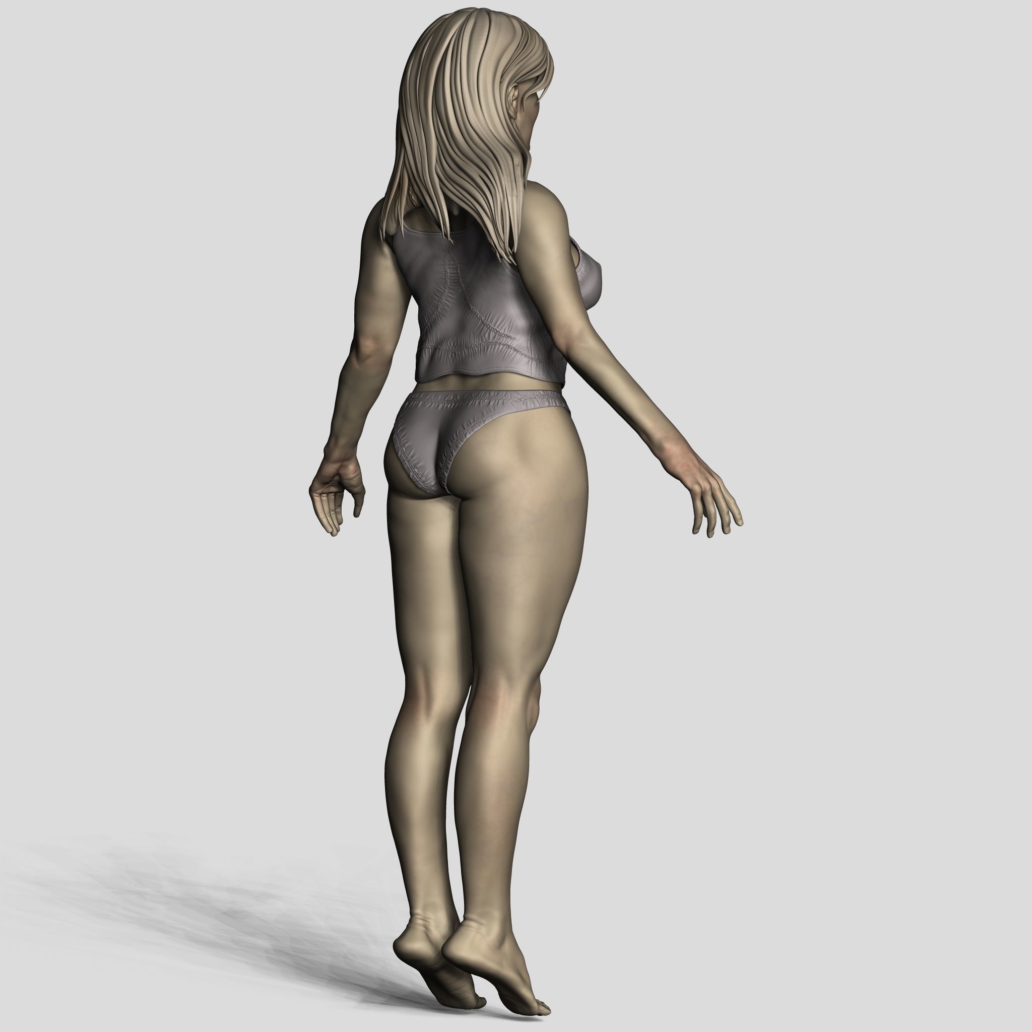 Office Gril 3D model_11