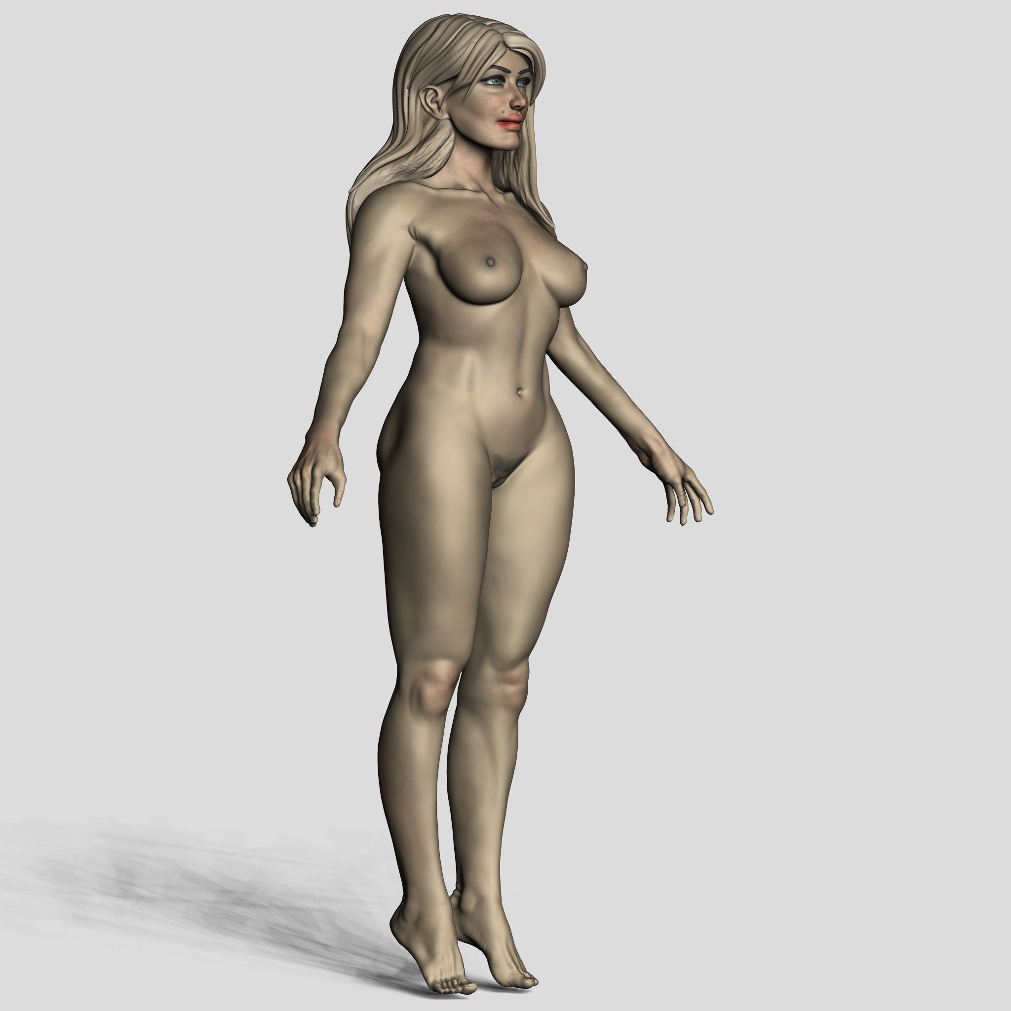 Office Gril 3D model_12