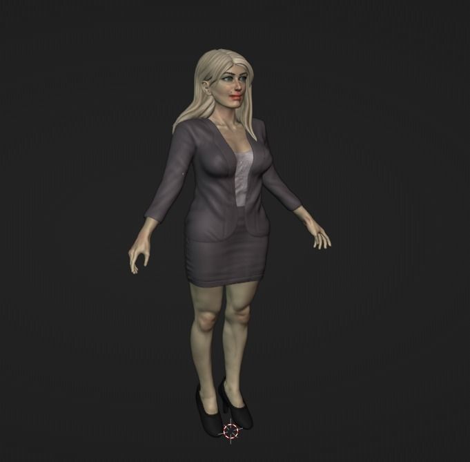 Office Gril 3D model_15