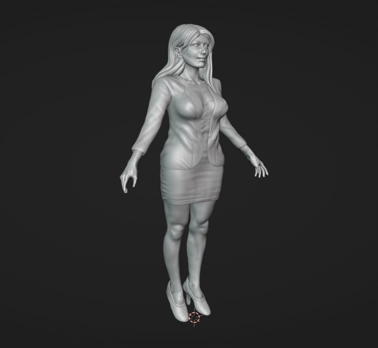 Office Gril 3D model_19