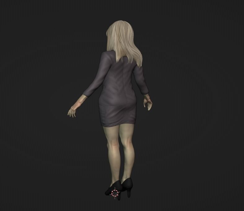 Office Gril 3D model_17