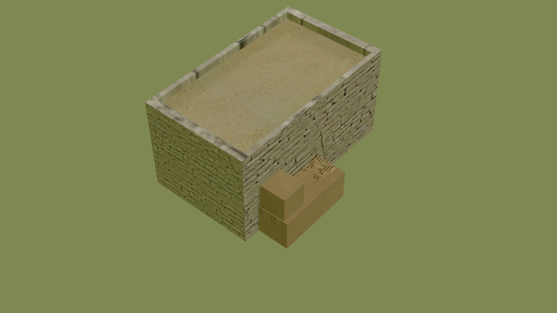 House in the desert Low-poly 3D model_11