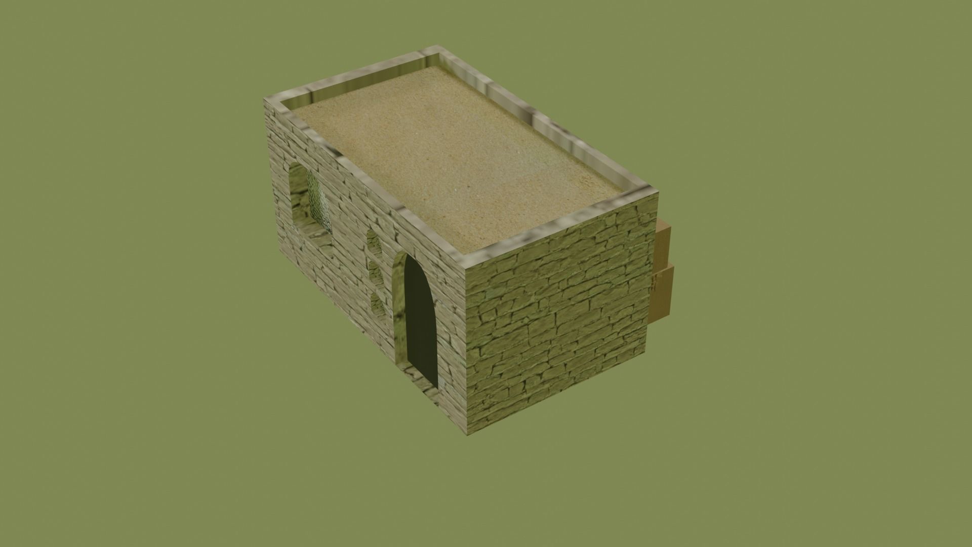 House in the desert Low-poly 3D model_17