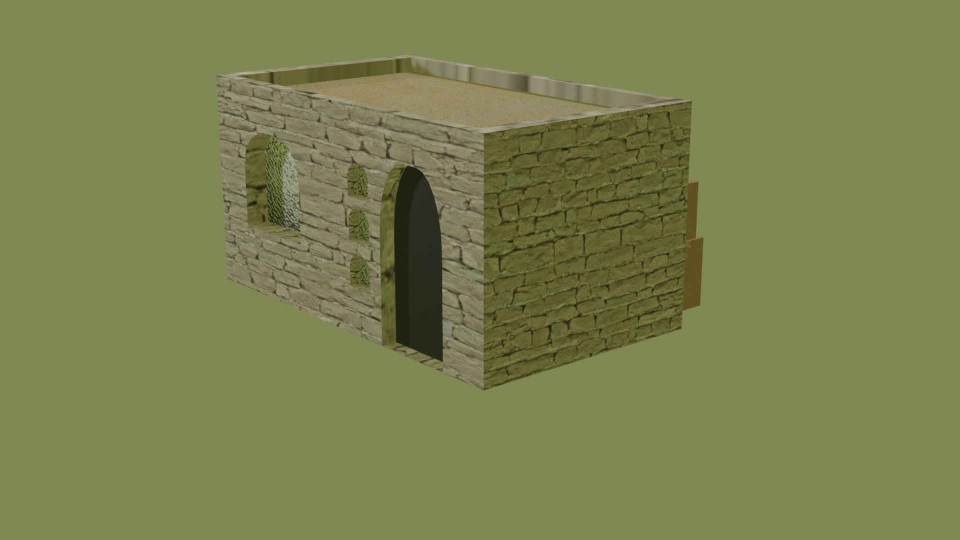 House in the desert Low-poly 3D model_14