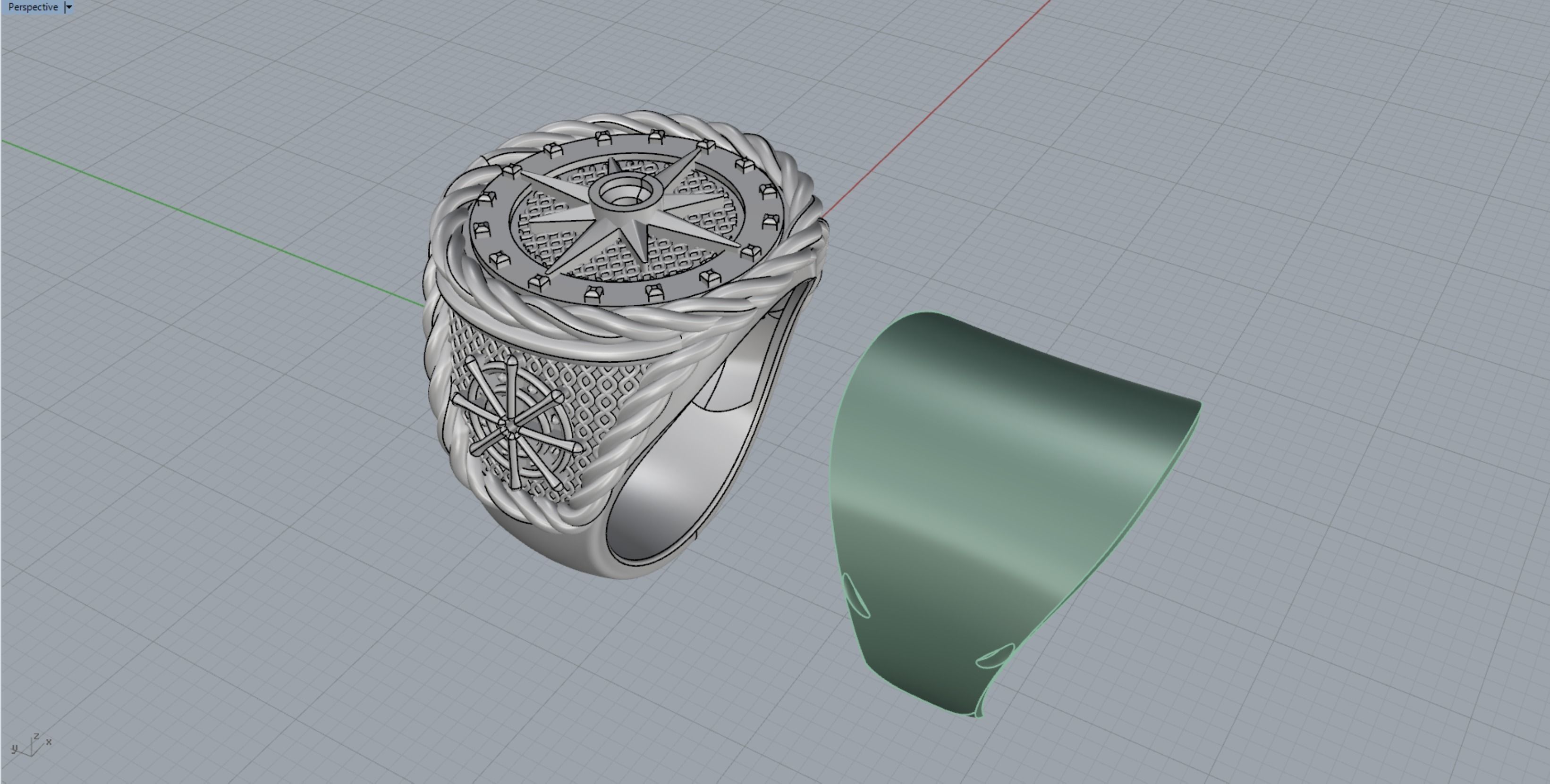 Signet Ring 3D print model_6
