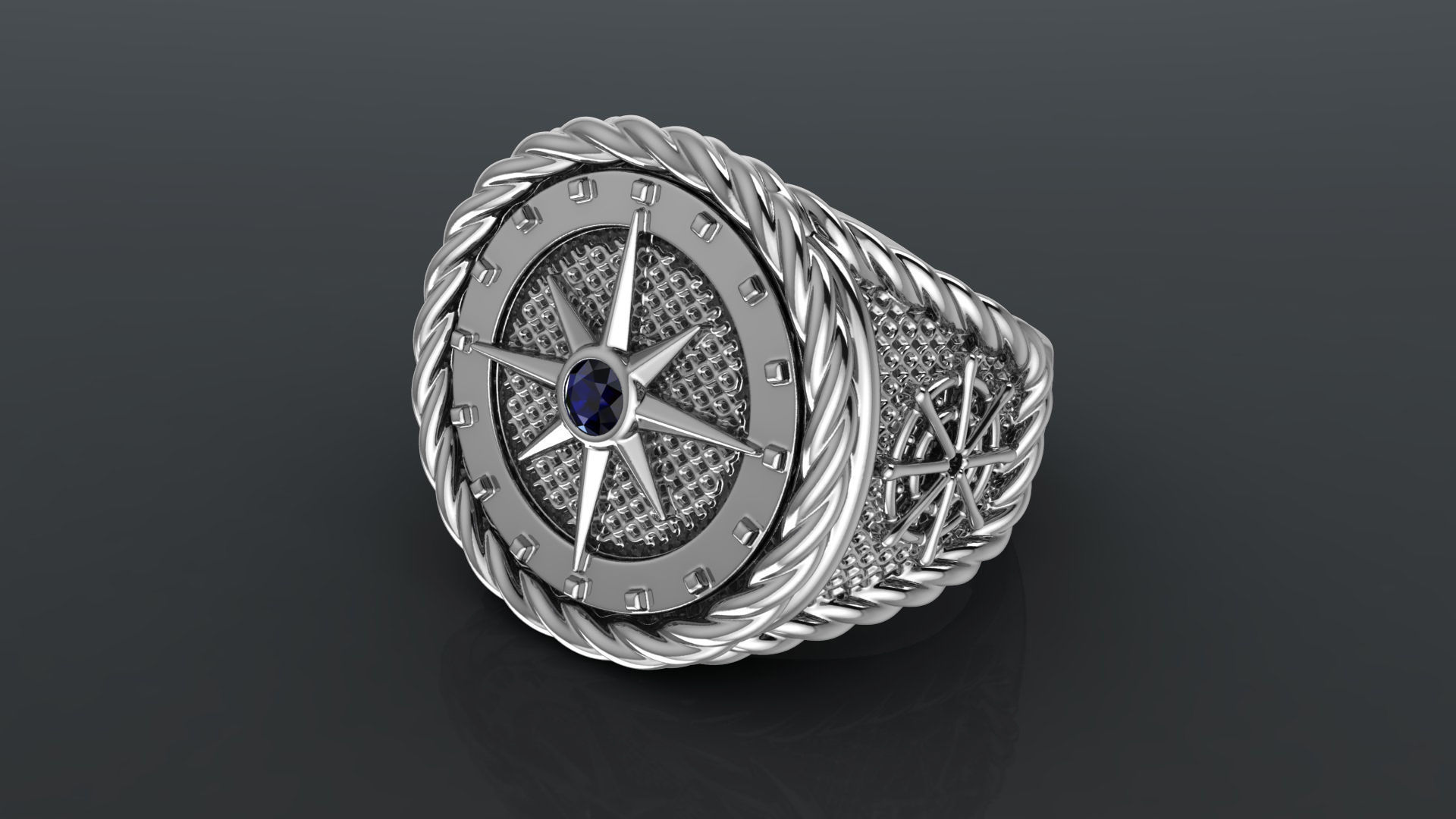 Signet Ring 3D print model_4