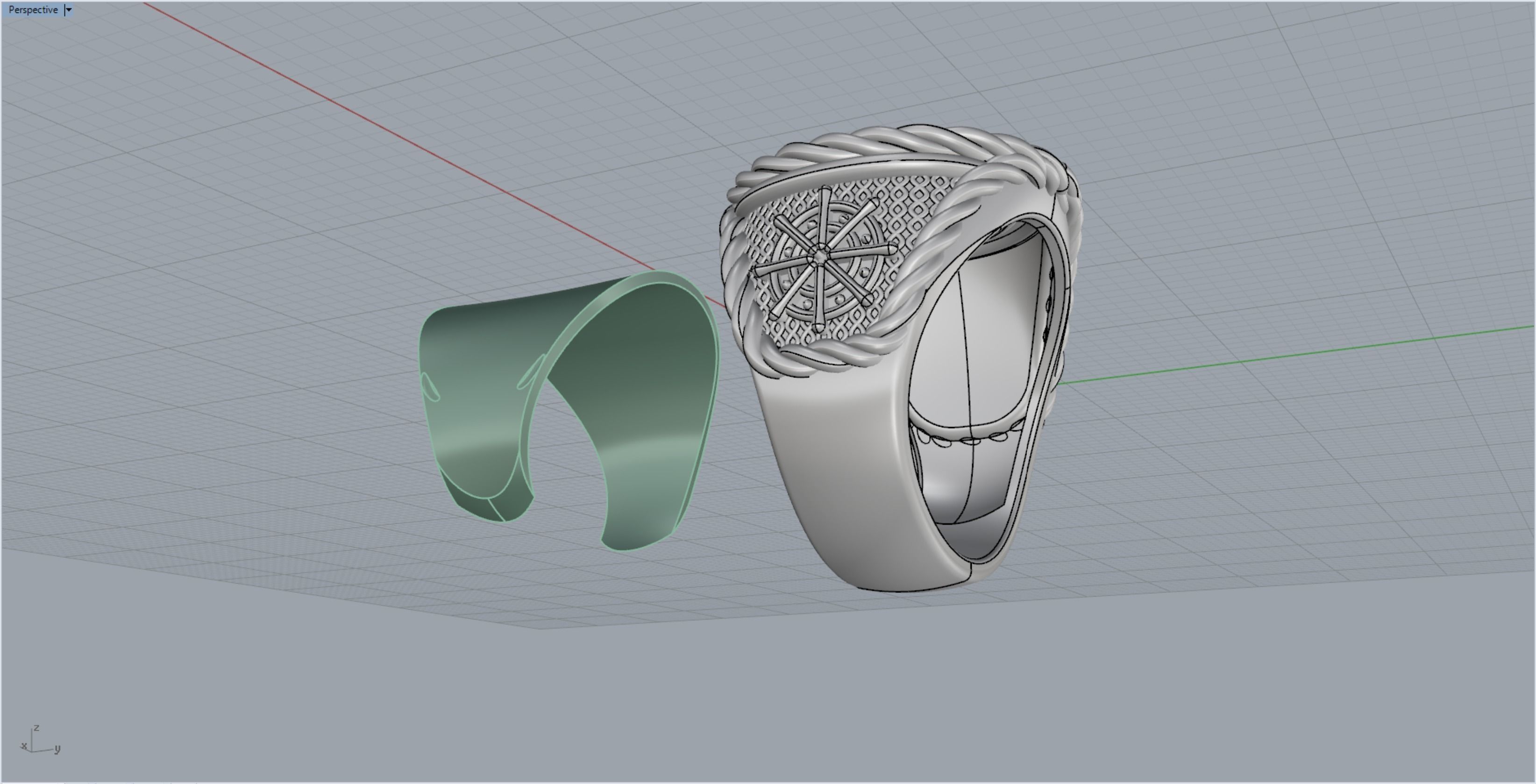 Signet Ring 3D print model_7