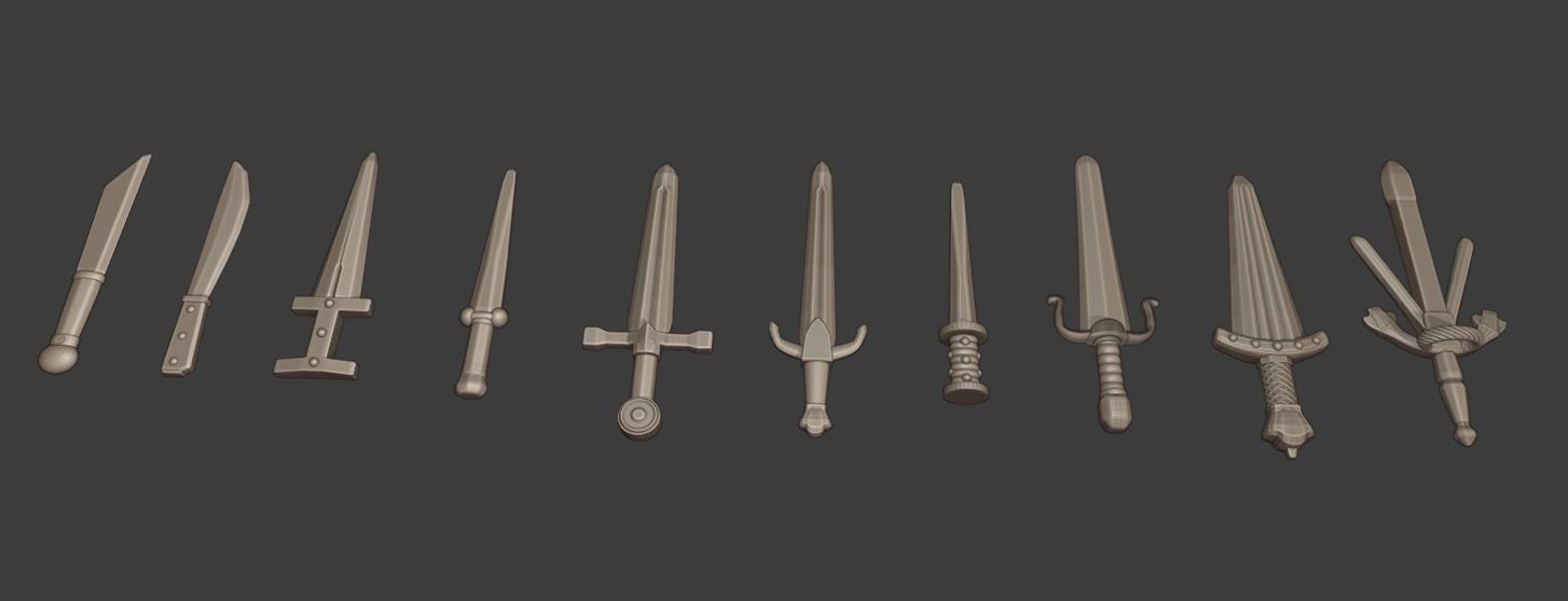 100Plus European Renaissance Weapons Complete 3D print model_4