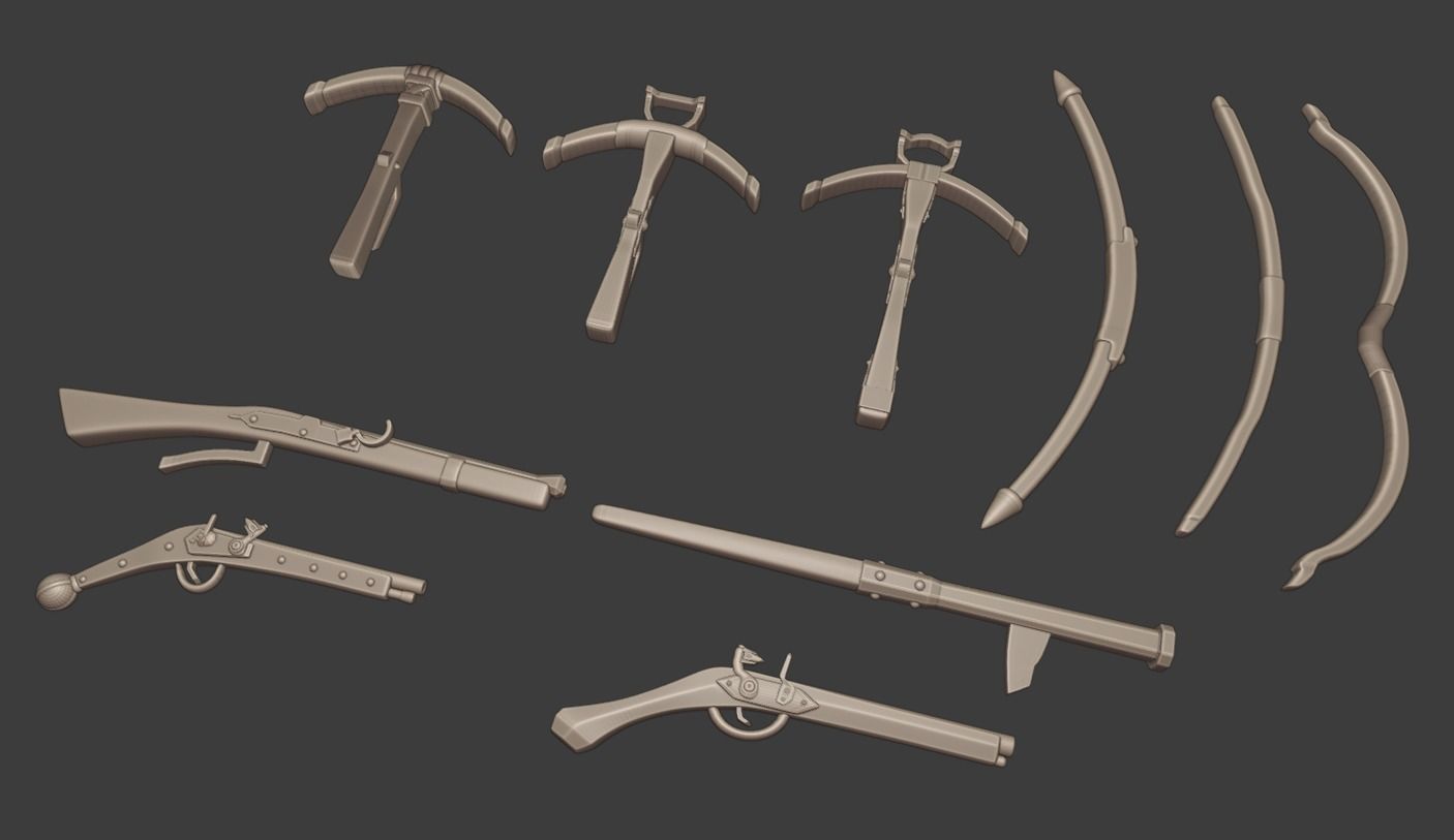 100Plus European Renaissance Weapons Complete 3D print model_3