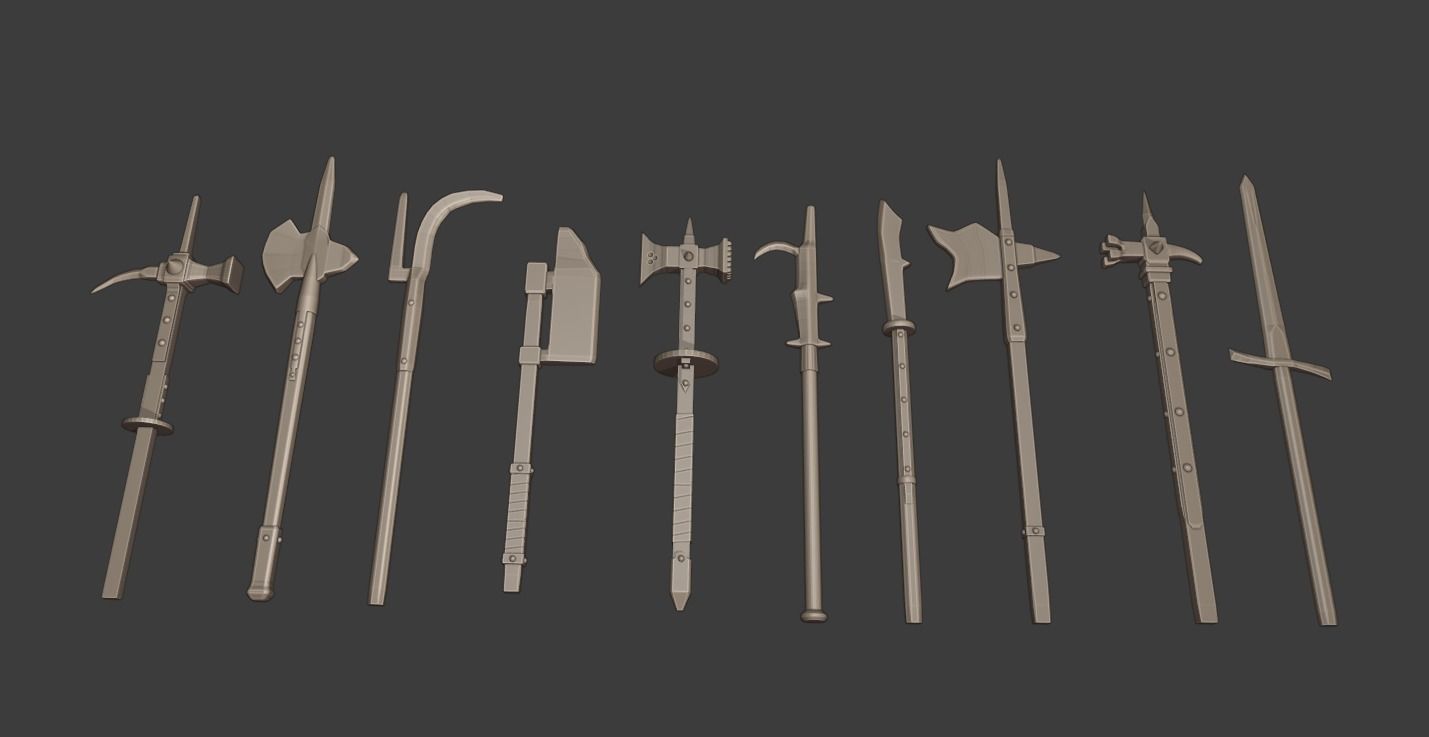 100Plus European Renaissance Weapons Complete 3D print model_13