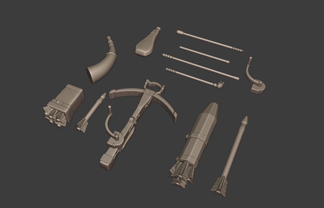 100Plus European Renaissance Weapons Complete 3D print model_14