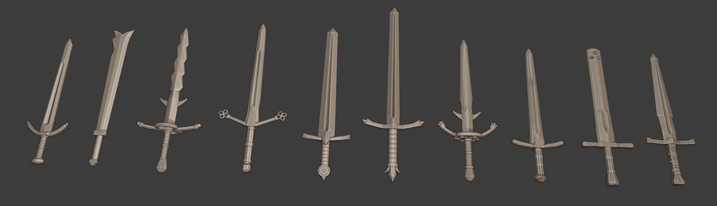 100Plus European Renaissance Weapons Complete 3D print model_22